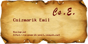 Csizmarik Emil névjegykártya